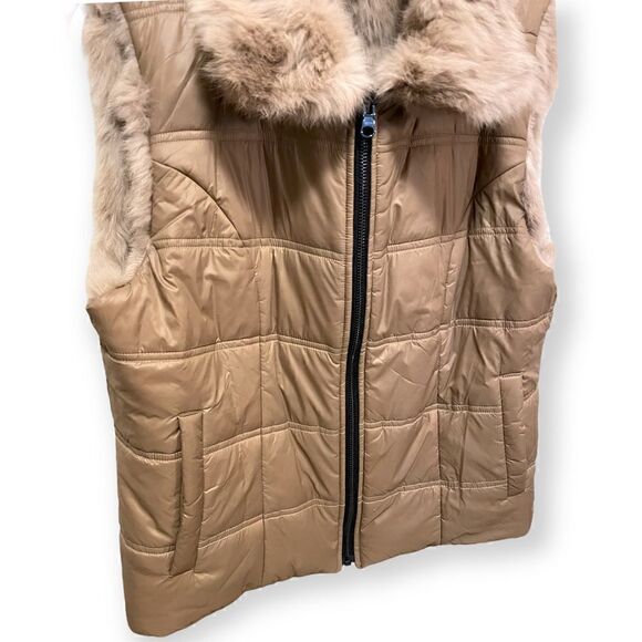 ADRIENNE LANDAU Reversible Real Fur Vest |Size: M| - Picture 5 of 10